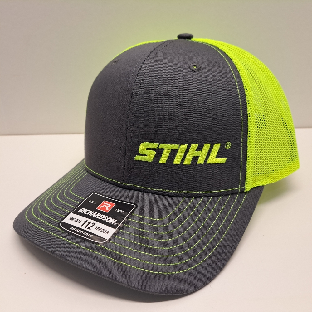 Stihl Richardson 112 Trucker Mesh Snapback Hat Cap Hi-Vis Yellow